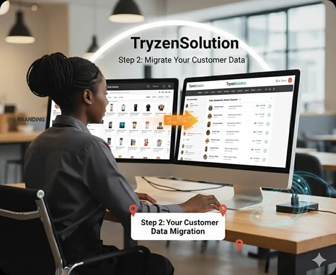 Migrating customer data to TryzenSolution dashboard