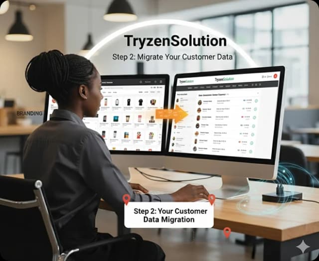 Migrating customer data on Tryzen Solution dashboard