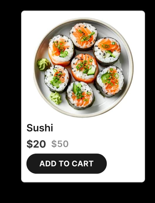 Sushi platter