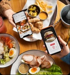 Online food ordering via mobile app